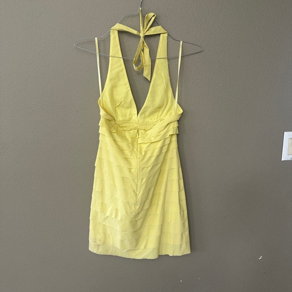 BCBGMaxAzria Lemon Backless Dress